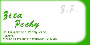 zita pechy business card