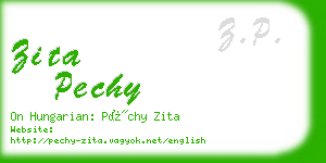 zita pechy business card